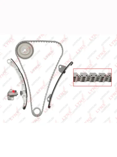 Комплект цепи ГРМ MAZDA 3 (03-) (1.31.51.6) (1 цепь+башмак натяж+успокоит+натяж+2 звезды) LYNX