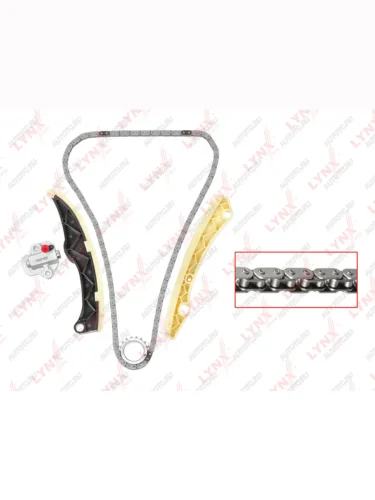 Комплект цепи ГРМ KIA Ceed (12-) (1.41.6) (1 цепь+башмак натяж+успокоит+натяж+1 звезда) LYNX