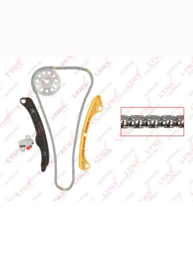 Комплект цепи ГРМ MITSUBISHI (дв.4A91) (1 цепь+башмак натяж+успокоит+натяж+1 звезда) LYNX