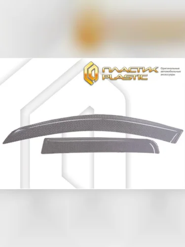 Ветровики дверей Шелкография черная Suzuki Solio III поколение рестайлинг 2018 г., хэтчбек 5 дв., комплектация Bandit 2018 - 2020