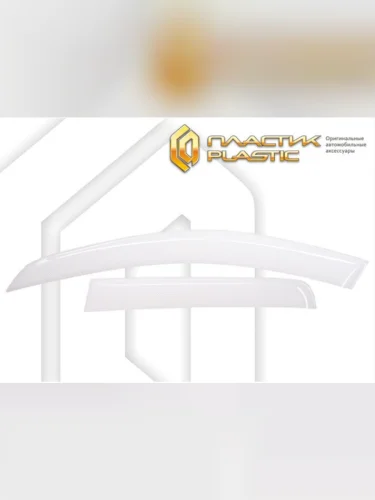 Ветровики дверей Шелкография белая Nissan Kix  2008–н.в.