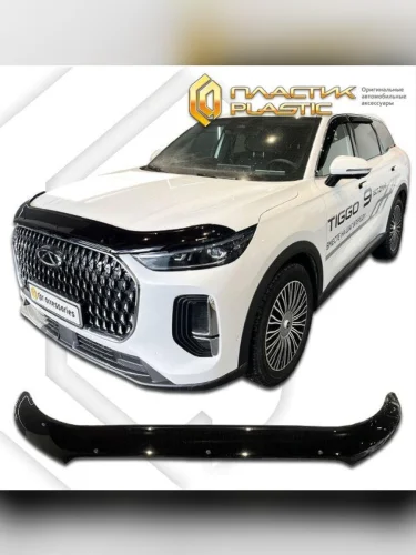 Дефлектор капота (exclusive) Classic черный Chery Tiggo 9 II поколение, джип/suv 5 дв. 2024 - н.в.