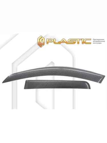 Дефлектора окон (комплектация Custom) CA-Plastic (Шелкография карбон серебро) Mitsubishi Delica D:2  2 (2015-2025)