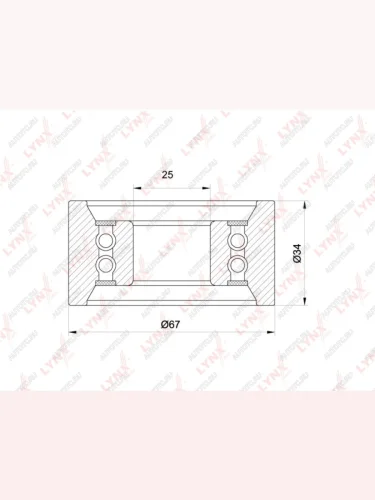 Ролик ГРМ PEUGEOT Boxer CITROEN Jumper (99-) FIAT Ducato (82-) (2.4 D-2.8 TDI) обводной LYNX