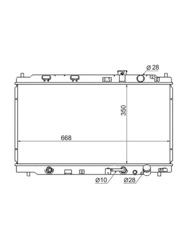 Радиатор охлаждения для Honda Integra '93-'01 (ZC, B18C, B18B)