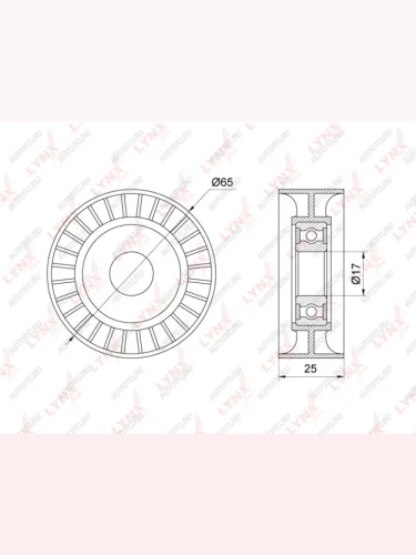 Ролик приводного ремня VW Passat B5 AUDI A4,A6,A8 натяжителя LYNX