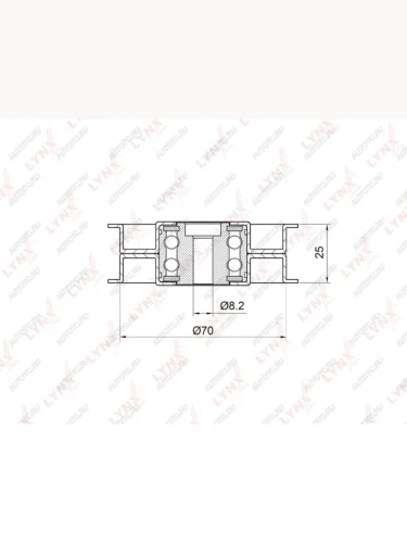 Ролик приводного ремня MERCEDES C (W202,W203),E (W210,W211),S (W140,W220) обводной LYNX