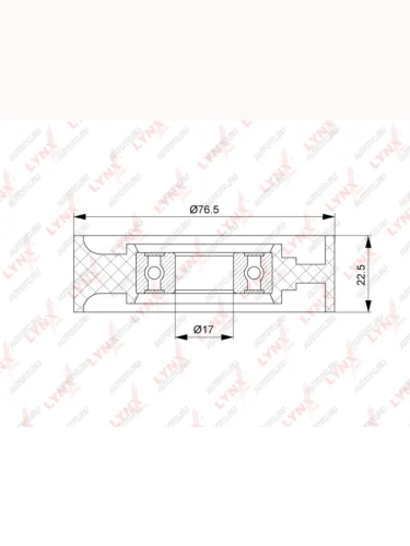 Ролик приводного ремня OPEL Astra F,Astra G,Vectra B,Corsa B натяжителя LYNX
