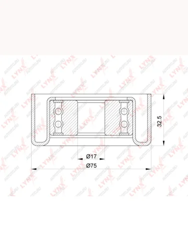 Ролик приводного ремня TOYOTA Land Cruiser (02-) натяжной LYNX