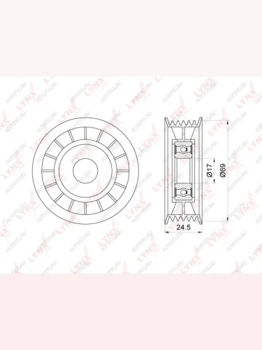 Ролик приводного ремня FORD Focus 1,Mondeo (1.82.0) натяжителя LYNX