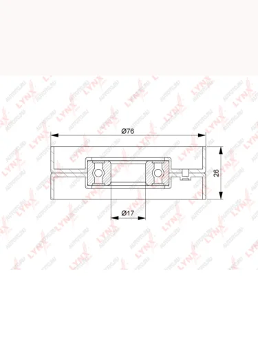 Ролик приводного ремня VW Tiguan (07-) AUDI A1 (11-) SEAT Ibiza SKODA Fabia (10-) натяжителя LYNX