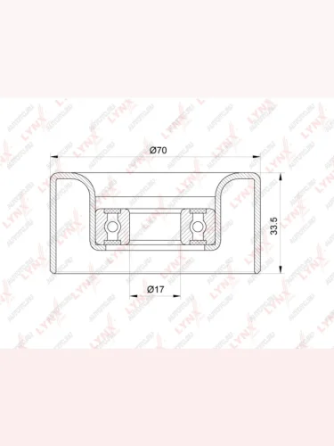 Ролик приводного ремня TOYOTA Land Cruiser Prado (04-) обводной LYNX