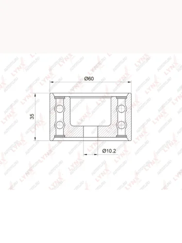 Ролик ГРМ SUBARU Forester (97-02) направляющий LYNX