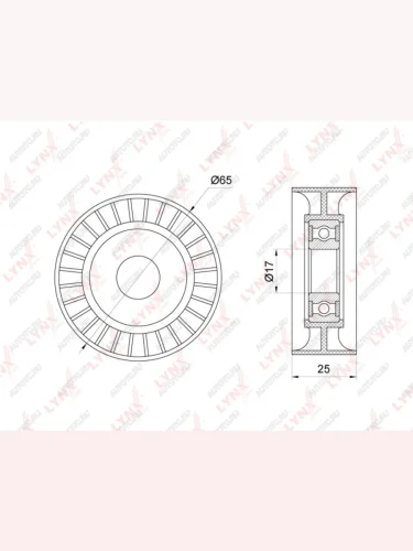 Ролик приводного ремня FORD Galaxy,Mondeo натяжителя LYNX