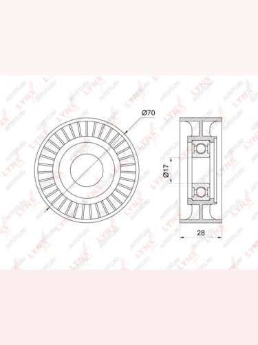Ролик приводного ремня FIAT Ducato натяжителя LYNX