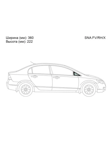 Стекло форточки (Спереди Справа Цвет зеленый) Honda Civic 05-12  Civic USA 05-08