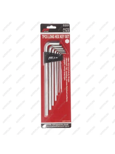 Набор ключей шестигранных 2.5-10мм Г-образных экстрадлинных 7 предметов JTC