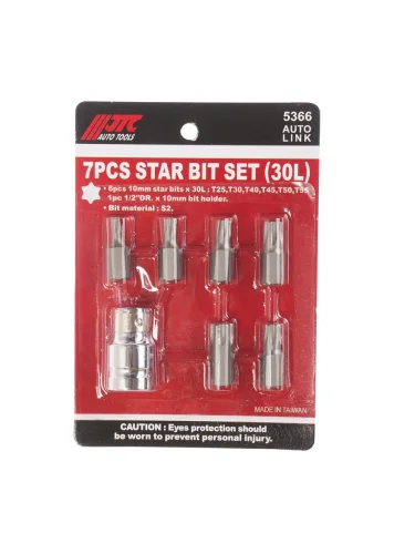 Набор бит 12" TORX Т25-55 7 предметов JTC