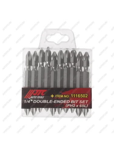 Набор бит 14" PHILIPS PH2 двусторонних удлиненных 10 предметов в боксе JTC