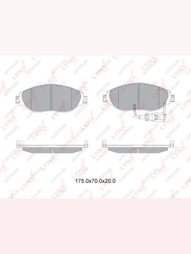 Колодки тормозные VW Golf (17-),Tiguan (16-) AUDI Q3 (17-) передние (4шт.) LYNX