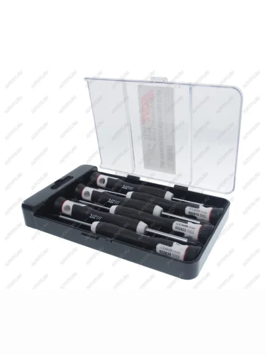 Набор отверток прецизионных PH0001 SL1.52.53 L=150мм 6 предметов JTC