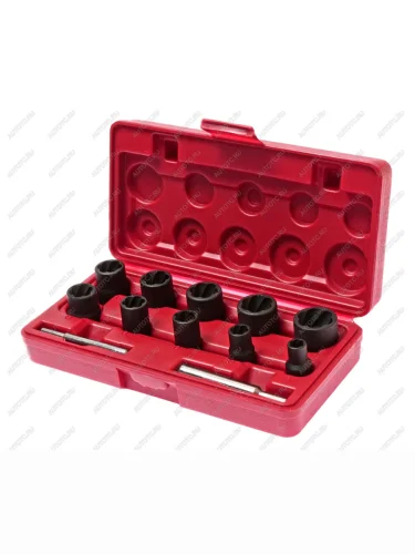 Набор головок для поврежденных болтов и гаек 8-21мм 12 предметов в кейсе JTC