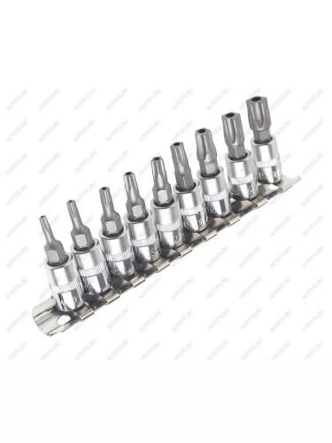 Набор бит-головок 14" TORX 5-ти гранных TS10H-TS50H 9 предметов JTC