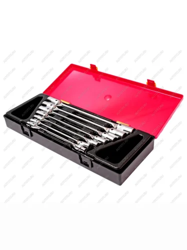 Набор ключей торцевых 6-19мм шарнирных 7 предметов в кейсе JTC