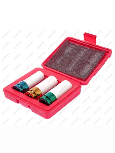 Набор головок ударных для литых дисков 17-19-22мм L=87мм 3 предмета в кейсе JTC