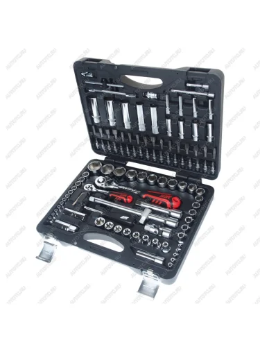 Набор головок торцевых и бит 14",12" 6-гранных 110 предметов в кейсе JTC