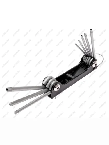 Набор ключей TORX Т9Н-Т40Н складных с отверстием 8 предметов JTC