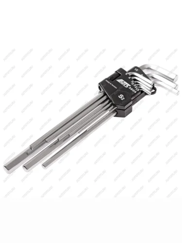 Набор ключей шестигранных 1.5-10мм Г-образных удлиненных 9 предметов JTC