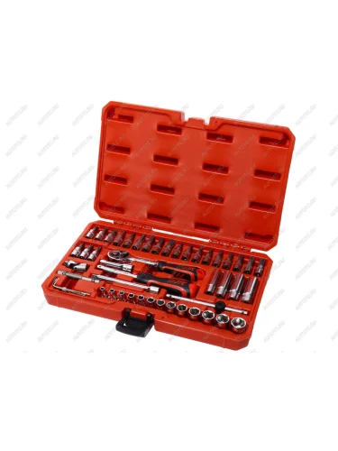 Набор головок торцевых 14" 6-ти гранных 4-14мм и насадок 48 предметов в кейсе JTC