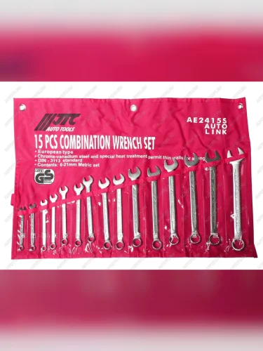 Набор ключей комбинированных 6-21мм 15 предметов в планшете JTC