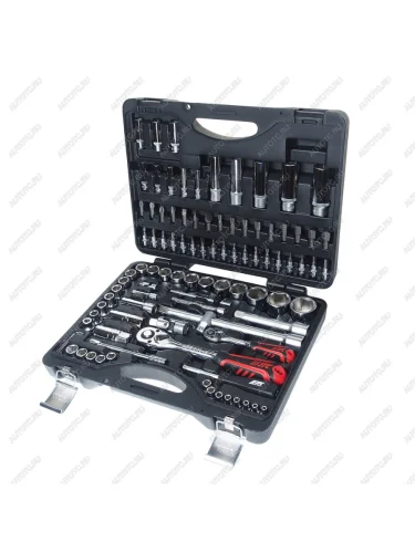 Набор головок торцевых и бит 14",12" 6-ти гранных 96 предметов в кейсе JTC