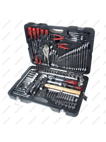 Набор инструментов 156 предметов слесарно-монтажный 14",12" 6-ти гранных в кейсе JTC