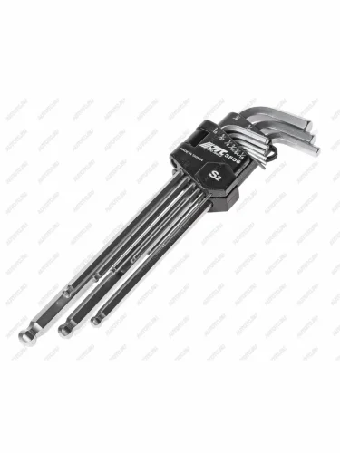 Набор ключей шестигранных 116-38" удлиненных с шаром 9 предметов JTC