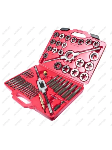 Набор метчиков и плашек 51 предмет в кейсе JTC