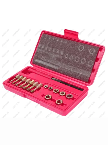 Набор инструментов для восстановления резьбы М6х1.0-М12х1.75мм 15 предметов в кейсе JTC