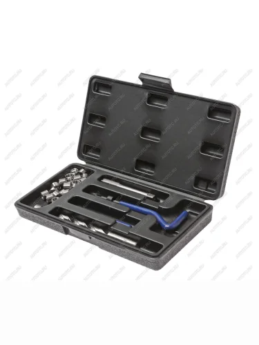 Набор инструментов и вставок для восстановления резьбы М10х1.25мм L=13.5мм 14 предметов JTC