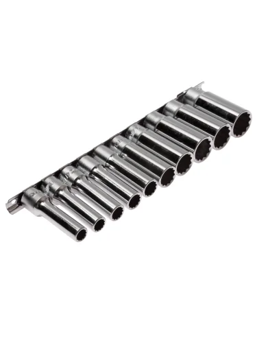 Набор головок торцевых 12" 12-ти гранных 10-24мм глубоких L=76мм 10 предметов JTC