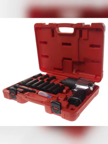 Набор инструментов для шиномонтажа (пневмогайковерт JTC-3202 12" 624Нм) 15 предметов в кейсе JTC