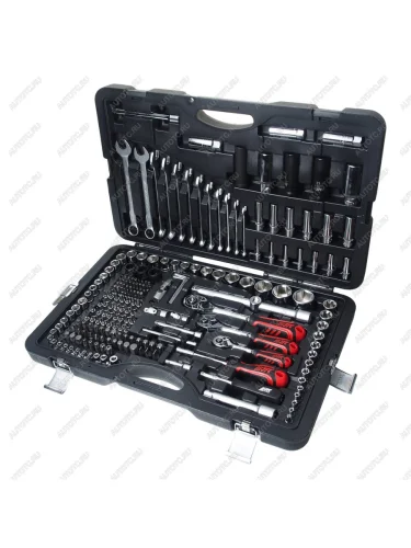 Набор инструментов 216 предметов слесарно-монтажный 14",38",12" 6-ти гранных в кейсе JTC