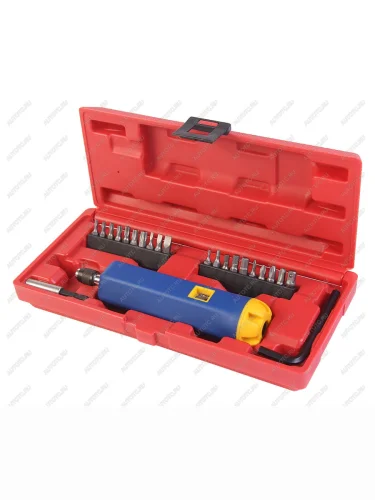 Отвертка динамометрическая 14" с набором бит и адаптеров в кейсе JTC