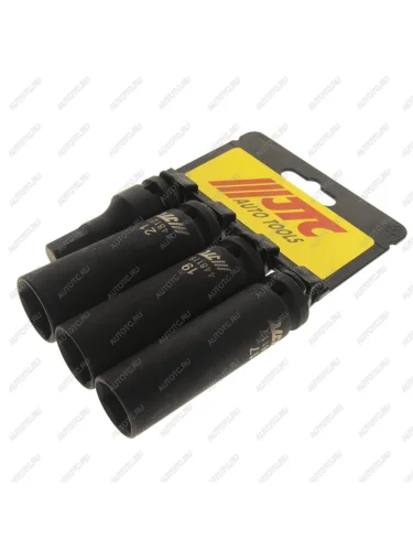 Набор головок торцевых 12" ударных тонкостенных глубоких 4 предмета JTC