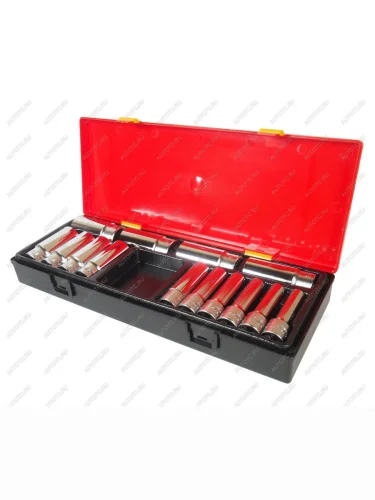 Набор головок торцевых 12" 6-ти гранных 10-32мм глубоких 14 предметов в кейсе JTC