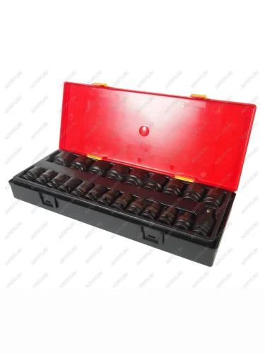 Набор головок торцевых 12" 6-ти гранных 08-32мм ударных 22 предмета в кейсе JTC