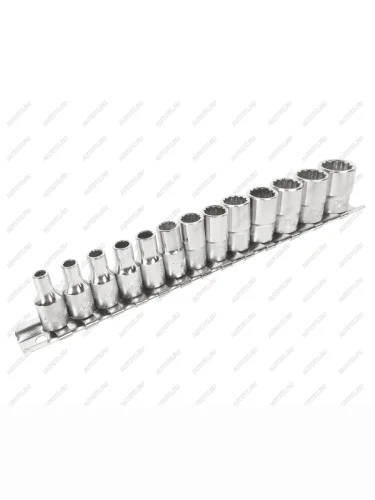 Набор головок торцевых 14" 12-ти гранных 04-14мм L=25мм 13 предметов JTC