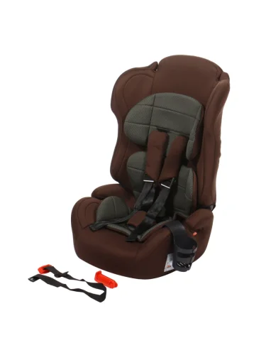 Автокресло детское 9-36кг (l-ll-lll) 1-12лет карбон коричневый трансформер Atlantic Lux ZLATEK