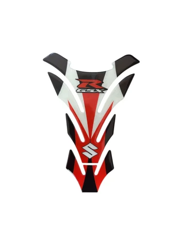 Наклейка на бак для мотоцикла Suzuki GSX-R Бело-Красно-Черная 